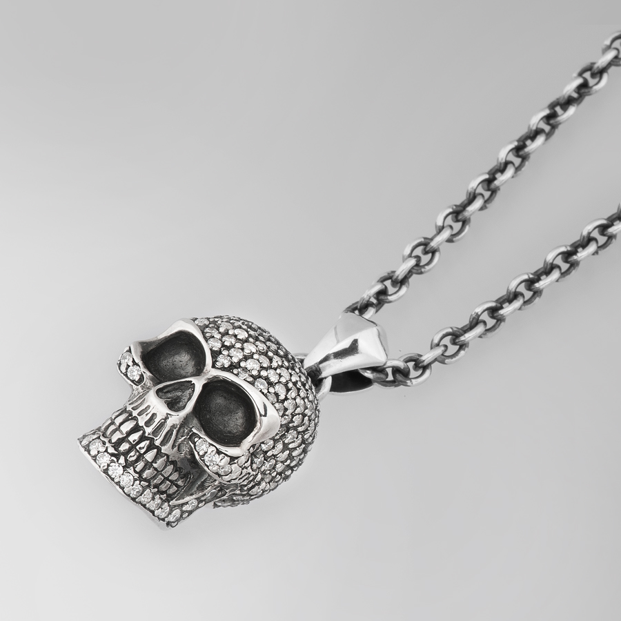 Pave Skull (Zirconia) | Pendants, Necklaces & Chokers by Oz Abstract ...