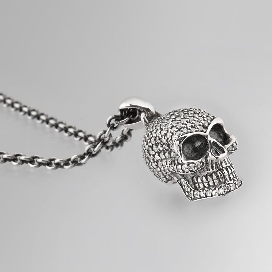 Pave Skull (Zirconia) | Pendants, Necklaces & Chokers by Oz Abstract ...