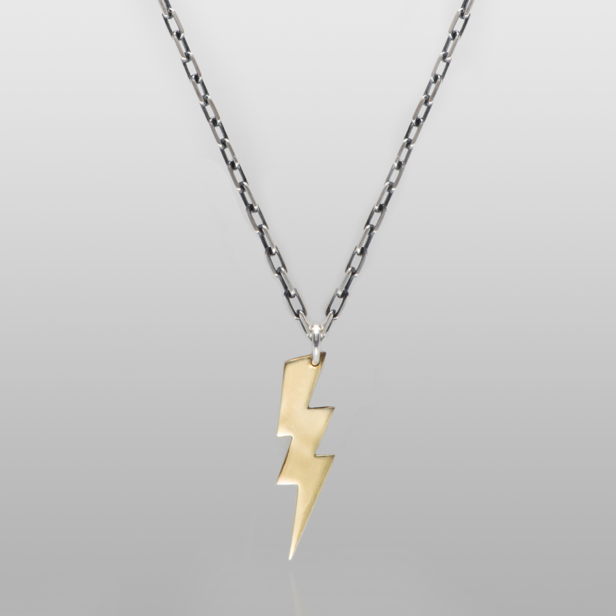 Lightning (Brass) | Pendants, Necklaces & Chokers by Oz Abstract Tokyo |  Online Boutique Oz Abstract Tokyo, Japan